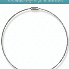 Wire Keychain Cable Large Stainless Steel Key Ring Loop For Outdoor Hiking Connectable Luggage Tag Keeper