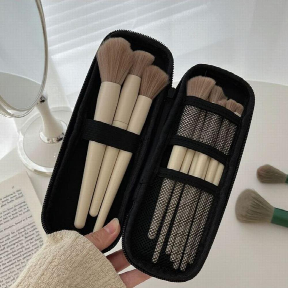 Multicoloured Portable Makeup Brush Storage Bag Zipper Around Eyeshadow Brush Organizer Travel Carry On Beauty Cosmetic Bag