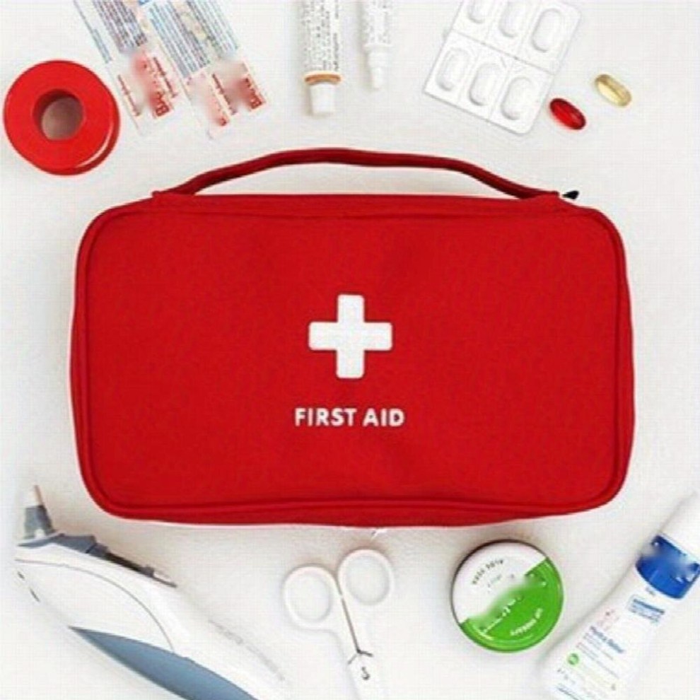 Red Lightweight Portable First Aid Bag Household Layer Medicine Storage Bag Outdoor Travel Medical Survival Emergency Bag