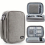 Gray Double layer Hard Disk Storage Bag Data Cable Storage Bag Portable Clutch Organizer 2