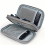 Gray Double layer Hard Disk Storage Bag Data Cable Storage Bag Portable Clutch Organizer 8