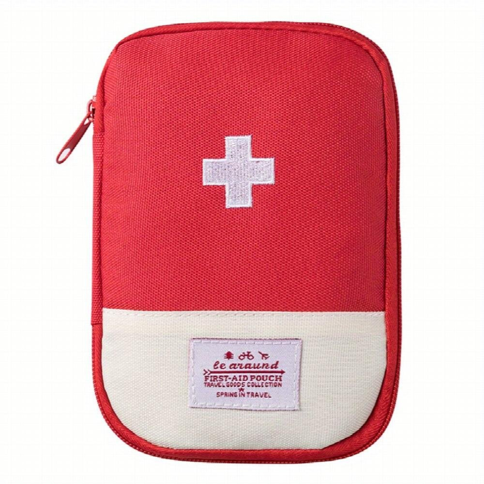 Portable Zipper Medicine Storage Pouch Lightweight Travel First Aid Kit Small Versatile Bag