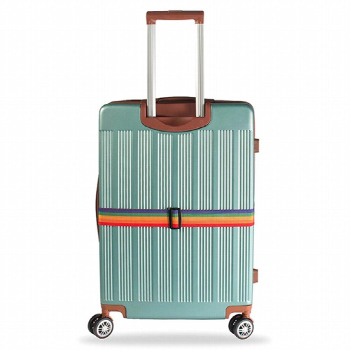 1 Pc Rainbow Pattern Bag Belt Nylon Adjustable Luggage Case Strap Reusable Travel Accessories 2