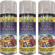 3 x 400ml Clear Lacquer Spray Protection Oil & Petrol Resistant