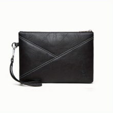 Bolsa de embraiagem para homem com bolsa de couro casual Bolsa de armazenamento para telemóvel leve Carteira
