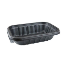 EarthChoice Entree2Go Takeout Container - 24 oz - 9 x 6 in. - Black - Plastic - Pack of 300