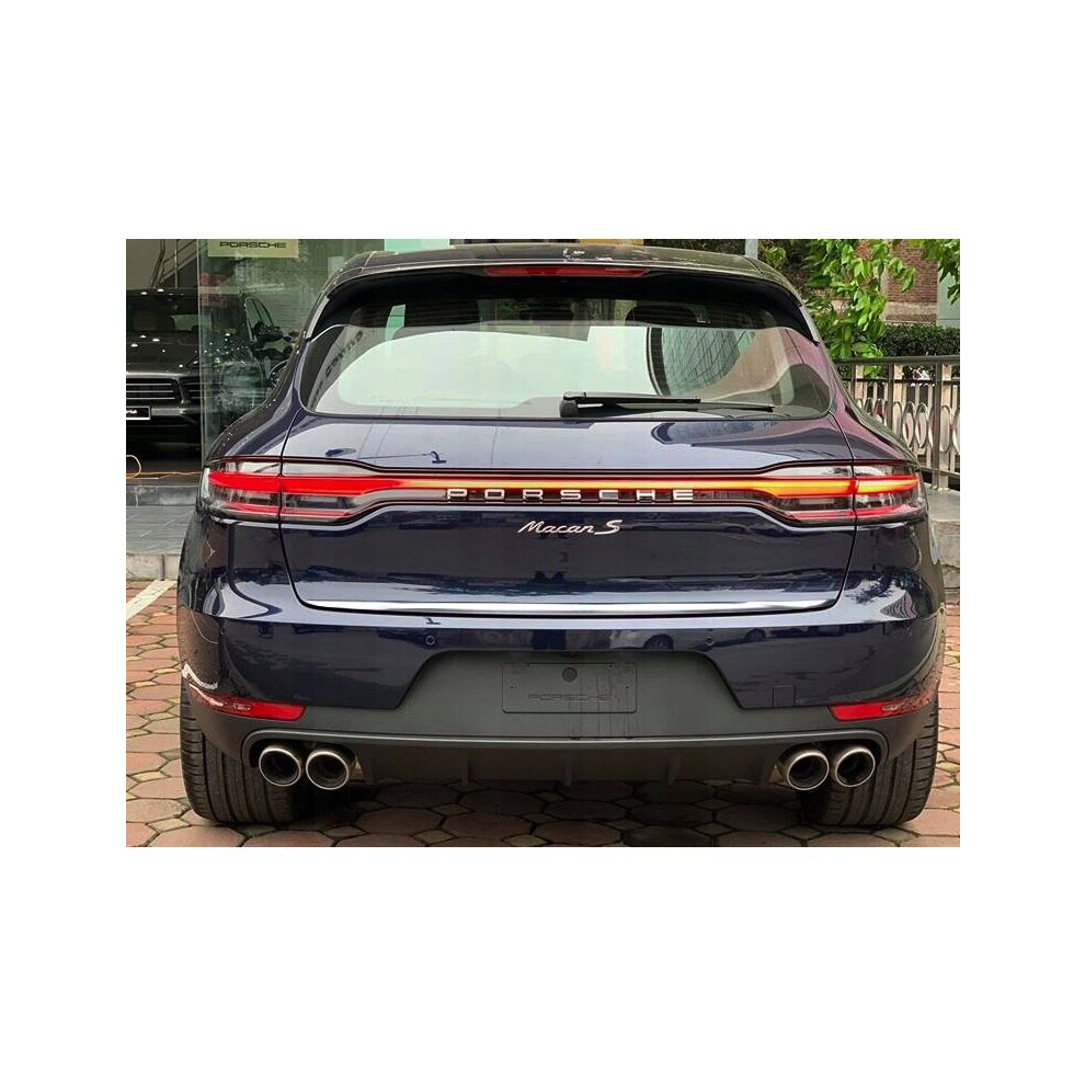 Porsche Macan 2019+ Chrome Trunk Trim - Tailgate Accent - Premium Car Rear Detail - Shine Enhancer 4131424971952