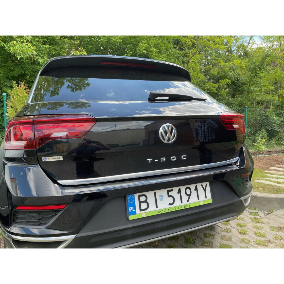 Vw Volkswagen T-Roc - Chrome Trunk Trim - Tailgate Accent - Premium Car Rear Detail - Shine Enhancer 4097246662556
