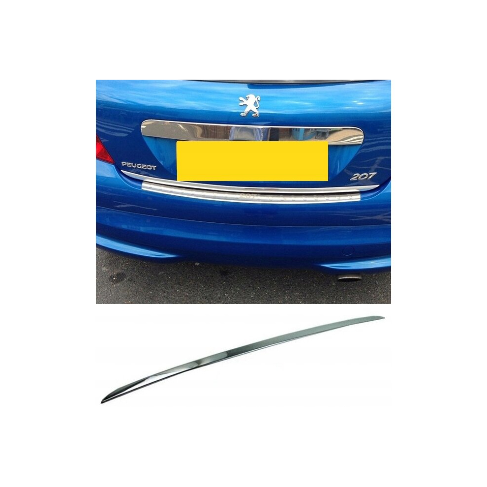 Peugeot 207 Hb - Chrome Trunk Trim - Tailgate Accent - Premium Car Rear Detail - Shine Enhancer 4107273812036