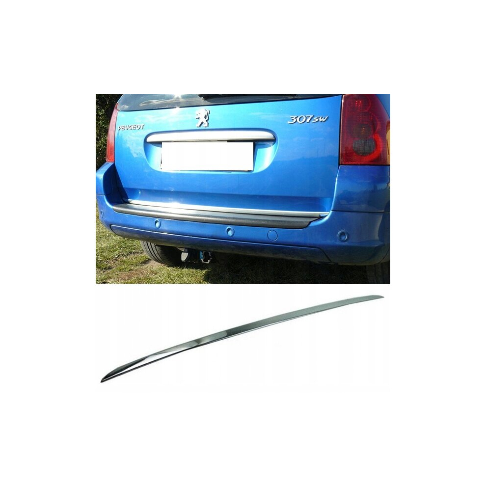 Peugeot 307 Sw - Chrome Trunk Trim - Tailgate Accent - Premium Car Rear Detail - Shine Enhancer Chromowana 4108872024424