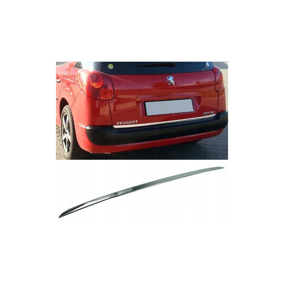Peugeot 207 Sw - Chrome Trunk Trim - Tailgate Accent - Premium Car Rear Detail - Shine Enhancer 4111848523968