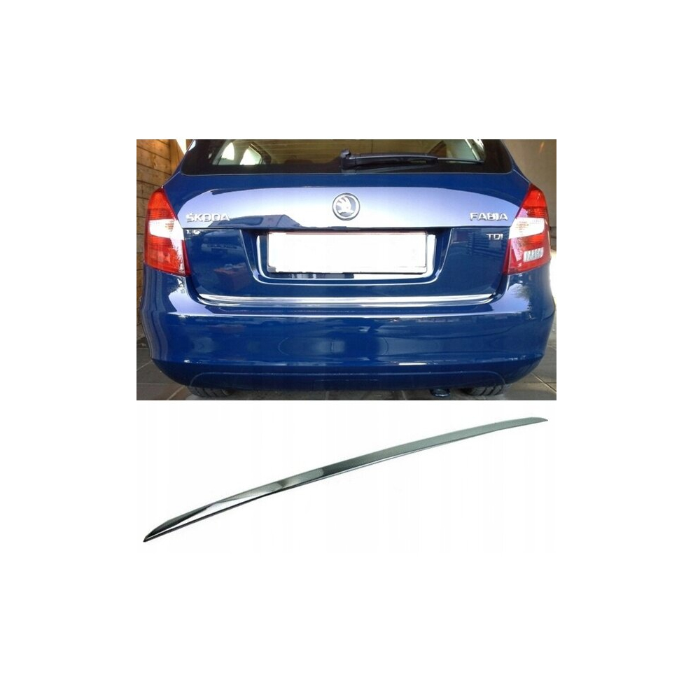 Skoda Fabia Ii Estate Chrome Trunk Trim - Tailgate Accent - Premium Car Rear Detail - Shine Enhancer 4109645707698