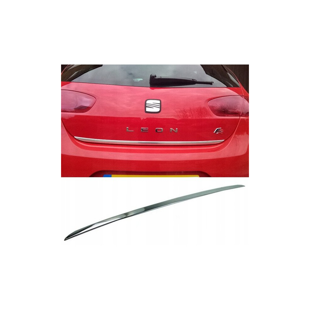 Seat Leon Ii Hb - Chrome Trunk Trim - Tailgate Accent - Premium Car Rear Detail - Shine Enhancer 4117483967501