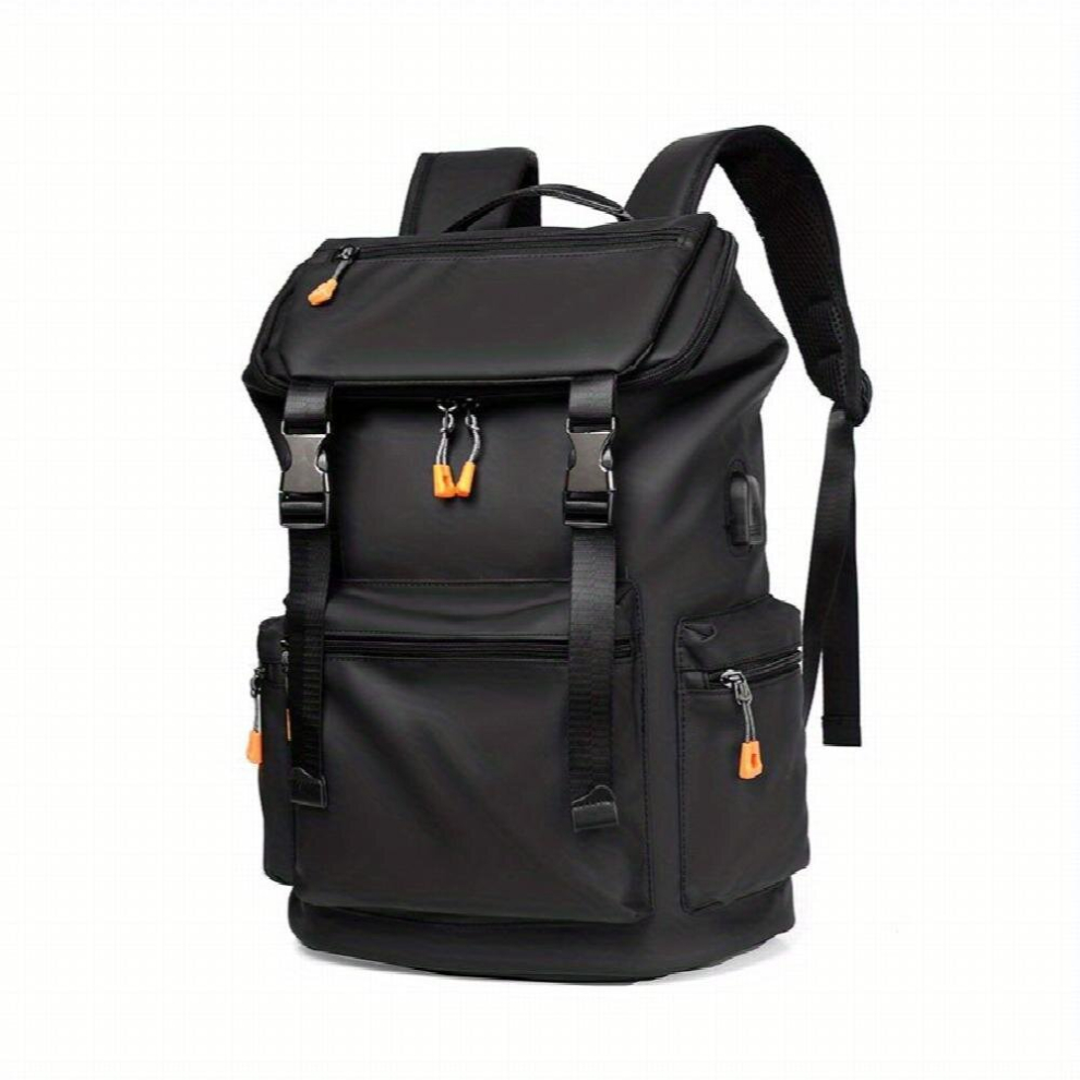 Mens Leather Travel Laptop Backpacks Bag Business Travel Anti Theft Slim Durable Laptops Backpack With Usb Charging Port Water Resistant College Scho Black 885675150287