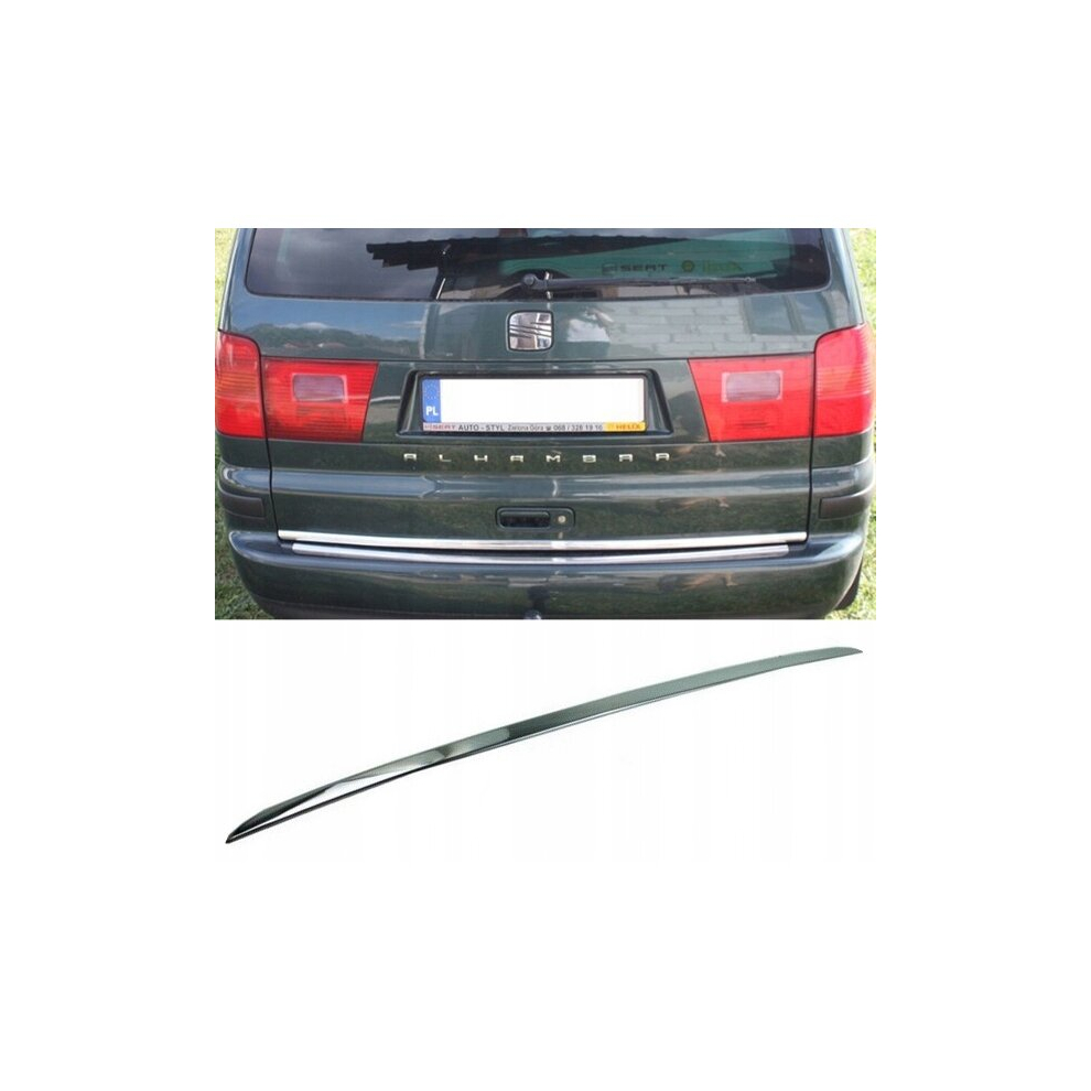 Seat Alhambra Ii Fl 00-10 - Chrome Trunk Trim - Tailgate Accent - Premium Car Rear Detail - Shine Enhancer 4119536705733