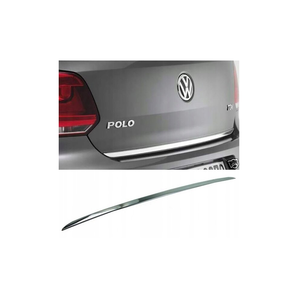 Vw Polo Vi 6 Chrome Trunk Trim - Tailgate Accent - Premium Car Rear Detail - Shine Enhancer Tuning 4106955702832