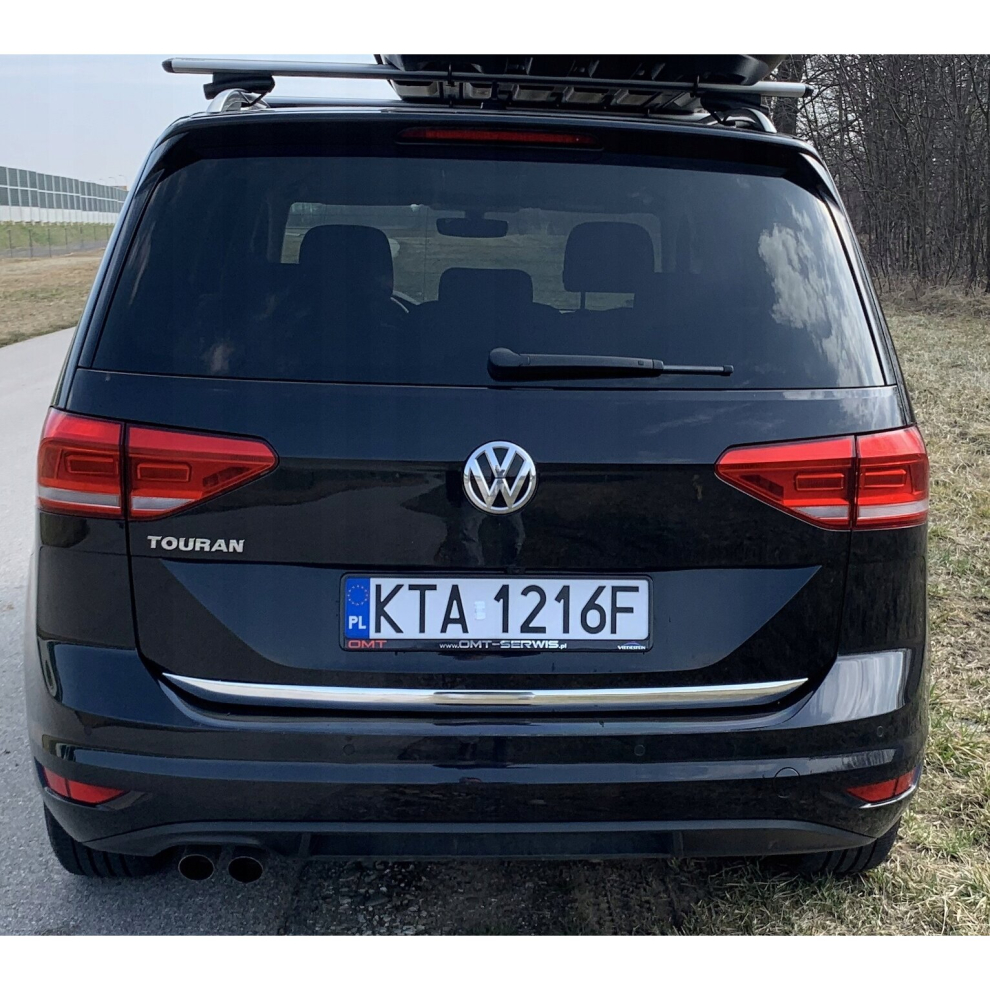 VW Touran III 3 5T1 Chrome Trunk Trim - Tailgate Accent - Premium Car Rear Detail - Shine Enhancer . 4