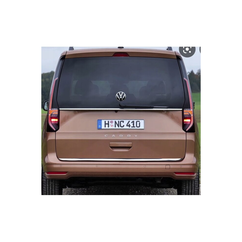 Vw Volkswagen Caddy V 2020+ Chrome Trunk Trim - Tailgate Accent - Premium Car Rear Detail - Shine Enhancer 4102459939064