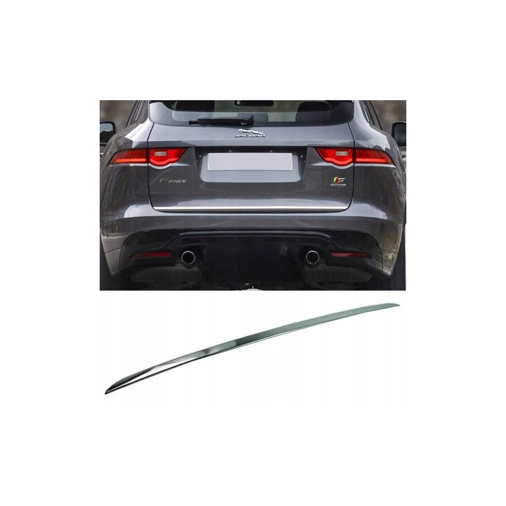 Jaguar F-Pace SUV - Chrome Trunk Trim - Tailgate Accent - Premium Car Rear Detail - Shine Enhancer .