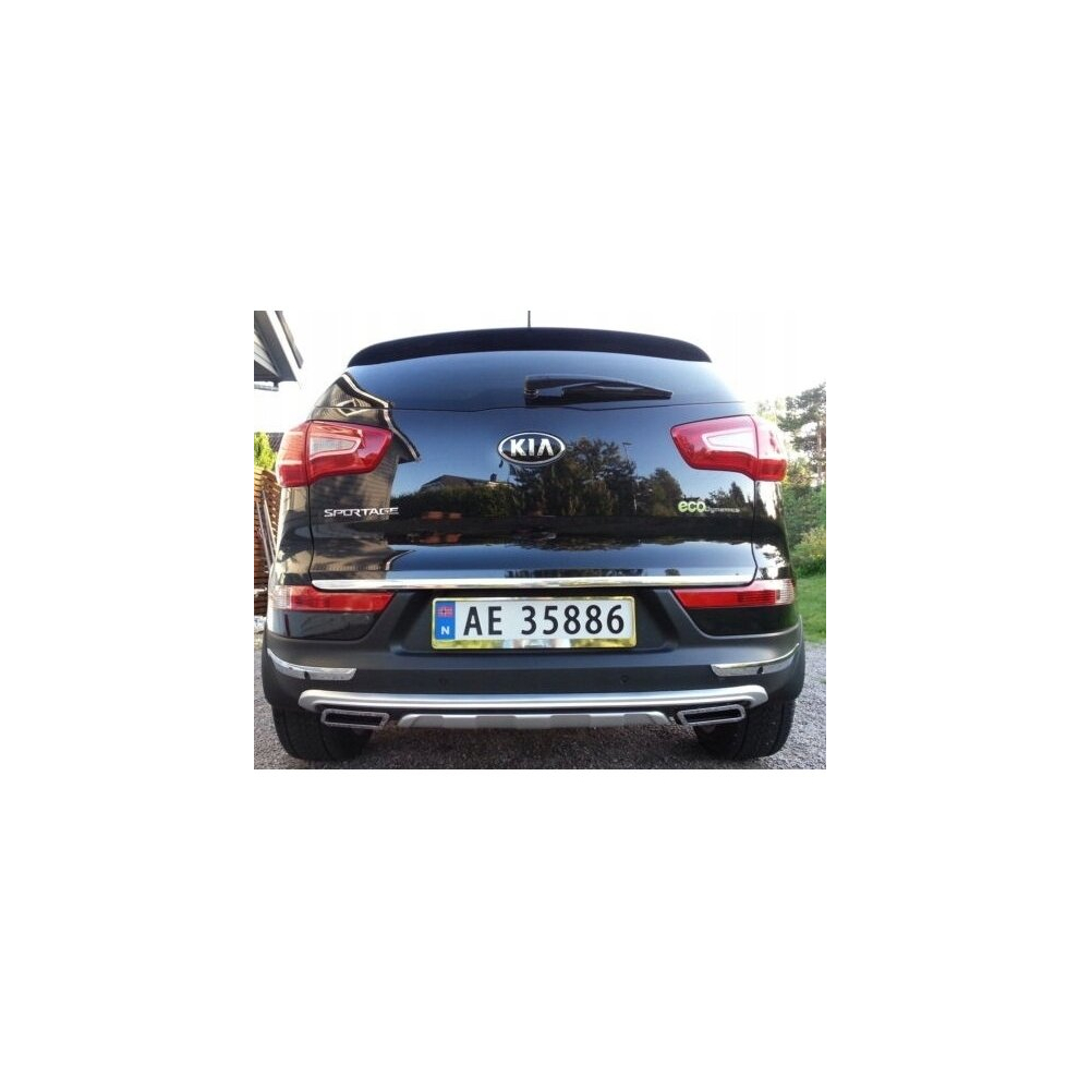 Kia Sportage Iii - Chrome Trunk Trim - Tailgate Accent - Premium Car Rear Detail - Shine Enhancer . 4157707454530