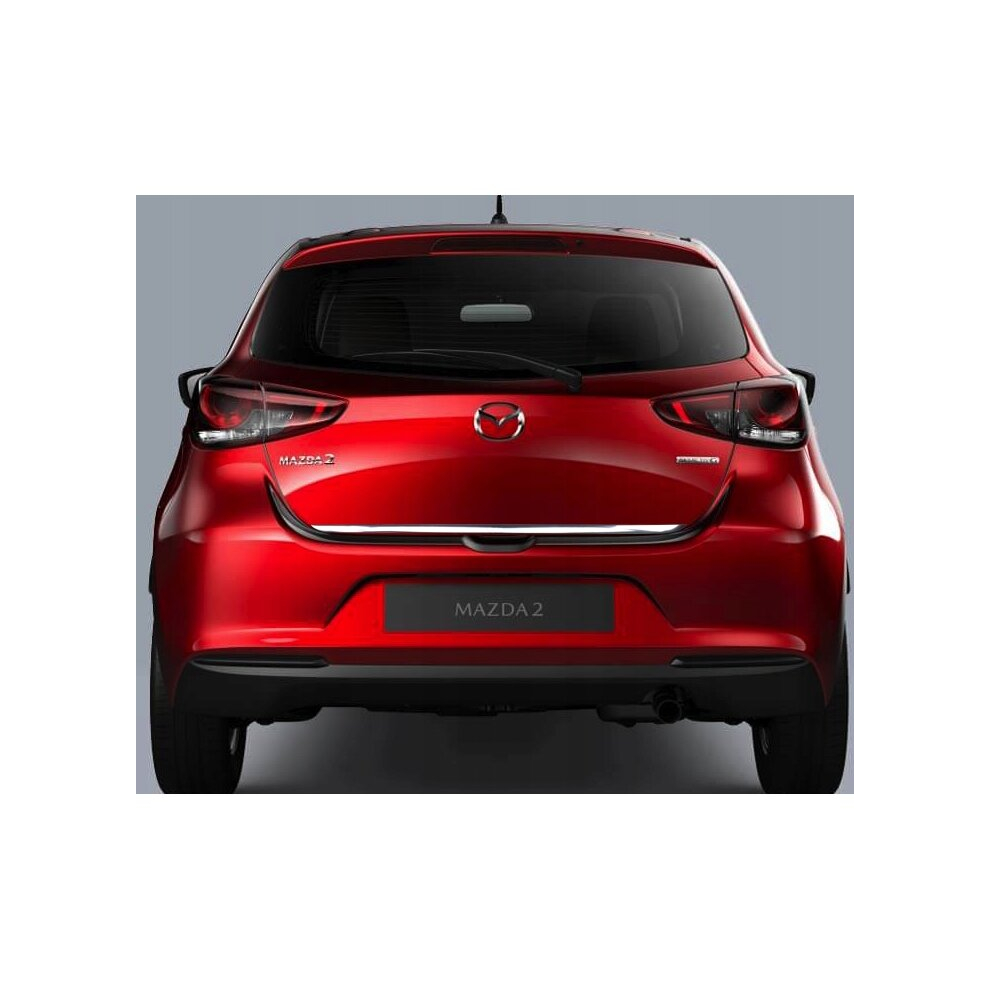 Mazda 2 III HB 2014+ Chrome Trunk Trim - Tailgate Accent - Premium Car Rear Detail - Shine Enhancer