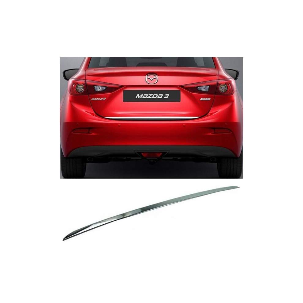 Mazda 3 Iii Saloon 13- Chrome Trunk Trim - Tailgate Accent - Premium Car Rear Detail - Shine Enhancer 4115916788600