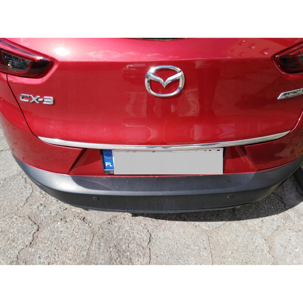 MAZDA CX-3 DK - Chrome Trunk Trim - Tailgate Accent - Premium Car Rear Detail - Shine Enhancer