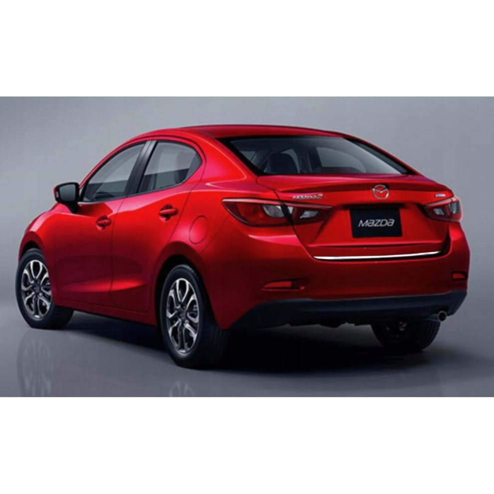 Mazda 2 Iii Saloon 14+ Chrome Trunk Trim - Tailgate Accent - Premium Car Rear Detail - Shine Enhancer 4107135720097