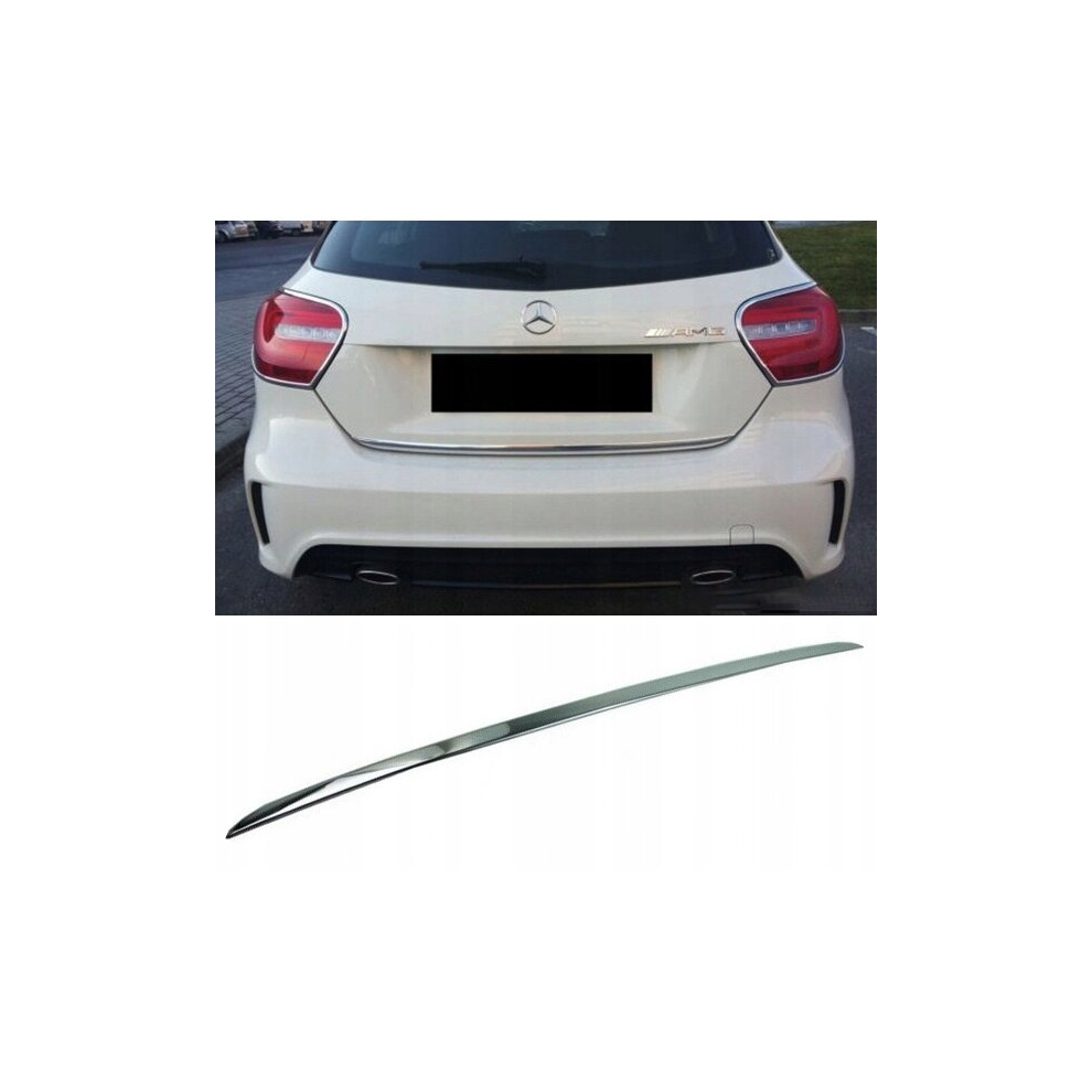 Mercedes A W176 - Chrome Trunk Trim - Tailgate Accent - Premium Car Rear Detail - Shine Enhancer Tuning Na Klape 4130131956863