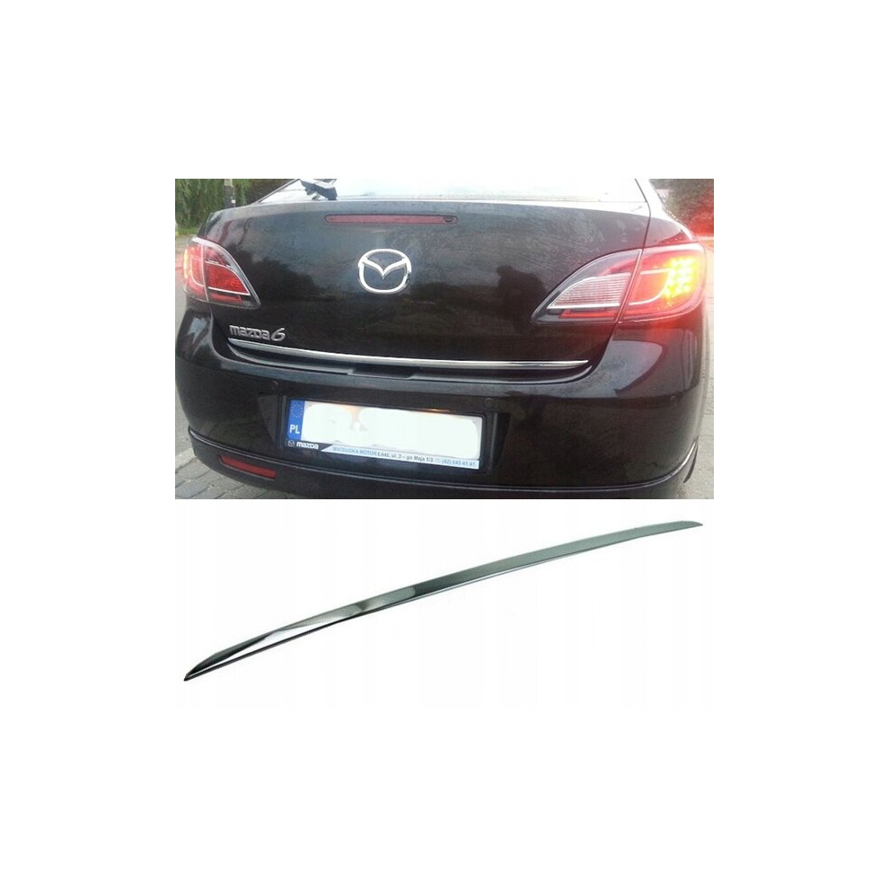 Mazda 6 Ii Gh Saloon - Chrome Trunk Trim - Tailgate Accent - Premium Car Rear Detail - Shine Enhancer Klapa 4119117098827