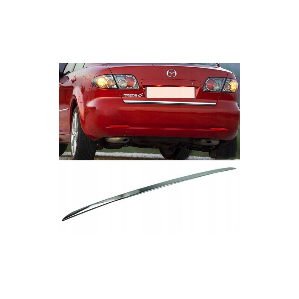 Mazda 6 I Hb Saloon 02-08 - Chrome Trunk Trim - Tailgate Accent - Premium Car Rear Detail - Shine Enhancer 4139964025180