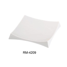 Rome Square Sushi Plate with Foot, White - Pack of 12