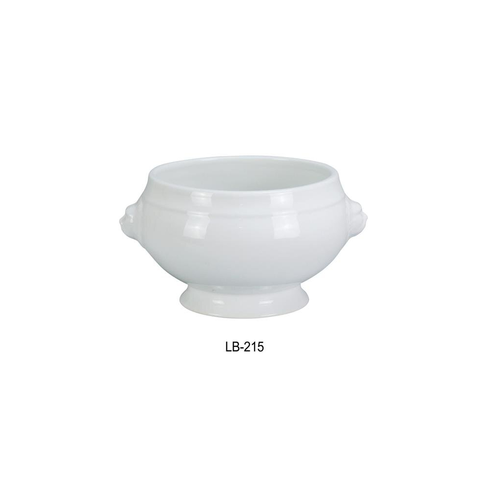 15 oz Lion Porcelain Bouillon Bowl, Super White - 5.25 x 3.25 in. - Pack of 24-image-OPC-PCYC9ND-NEW