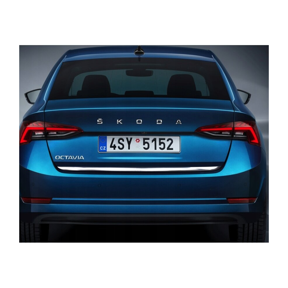 Skoda Octavia Iv Saloon 2020+ Chrome Trunk Trim - Tailgate Accent - Premium Car Rear Detail - Shine Enhancer 4103039664123
