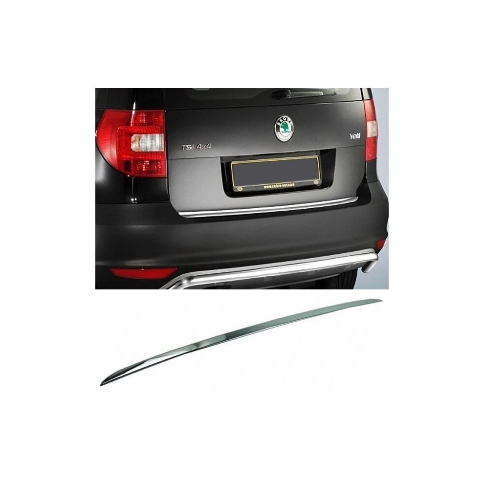 Skoda Yeti 09-14 Chrome Trunk Trim - Tailgate Accent - Premium Car Rear Detail - Shine Enhancer Tuning Na Klape 4134418899584