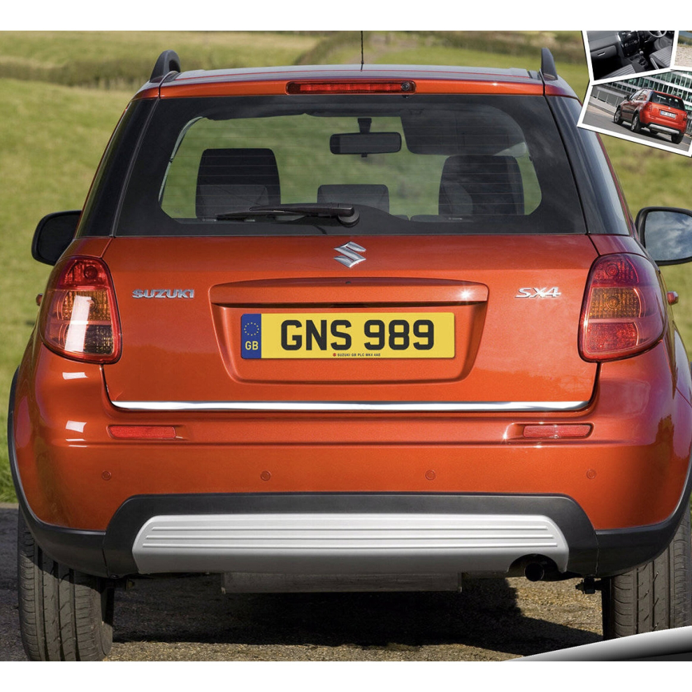 Suzuki Sx4 - Chrome Trunk Trim - Tailgate Accent - Premium Car Rear Detail - Shine Enhancer Tuning 4103223657054