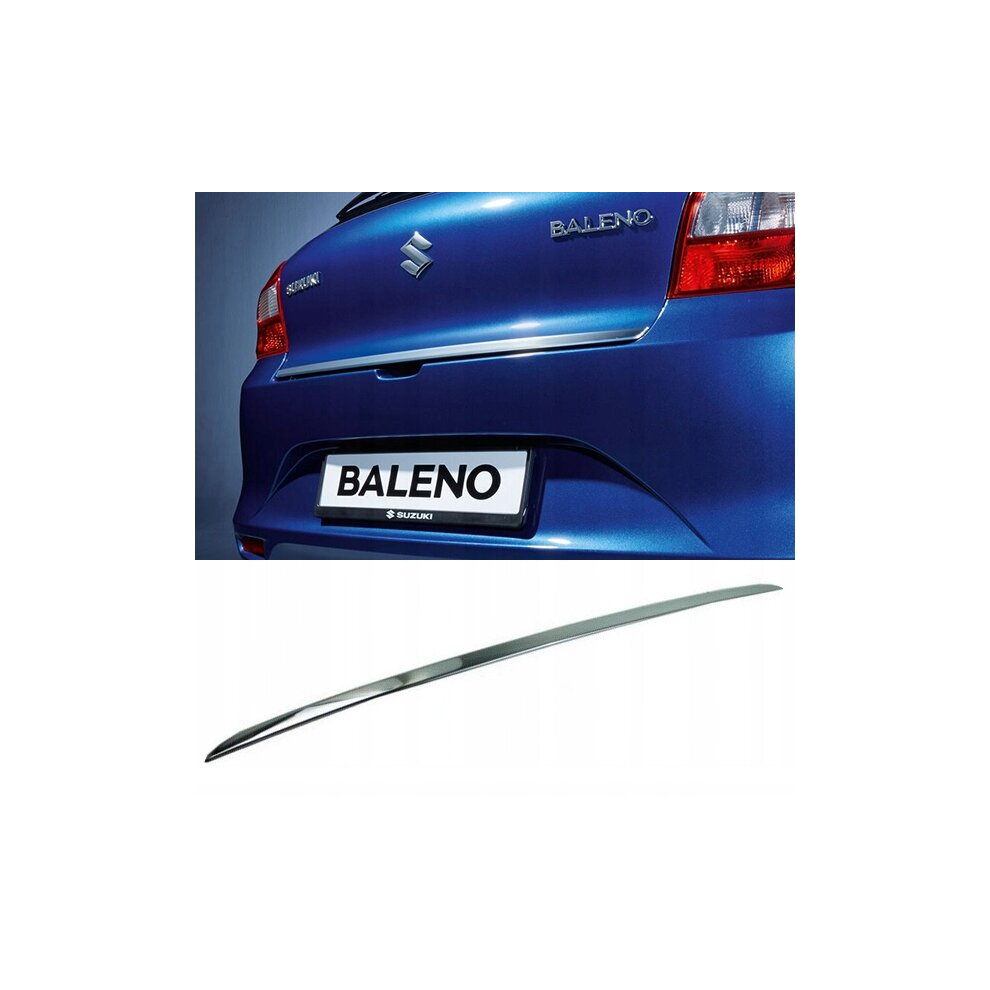 Suzuki Baleno - Chrome Trunk Trim - Tailgate Accent - Premium Car Rear Detail - Shine Enhancer 4117876458357