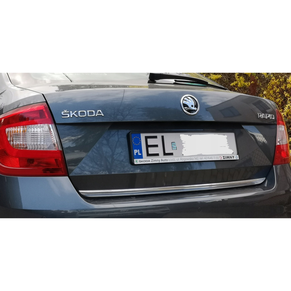 Skoda Rapid Liftback Saloon - Chrome Trunk Trim - Tailgate Accent - Premium Car Rear Detail - Shine Enhancer 4084412880265