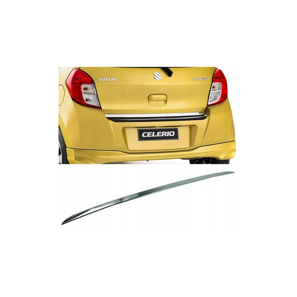 Suzuki Celerio - Chrome Trunk Trim - Tailgate Accent - Premium Car Rear Detail - Shine Enhancer 4137597943192