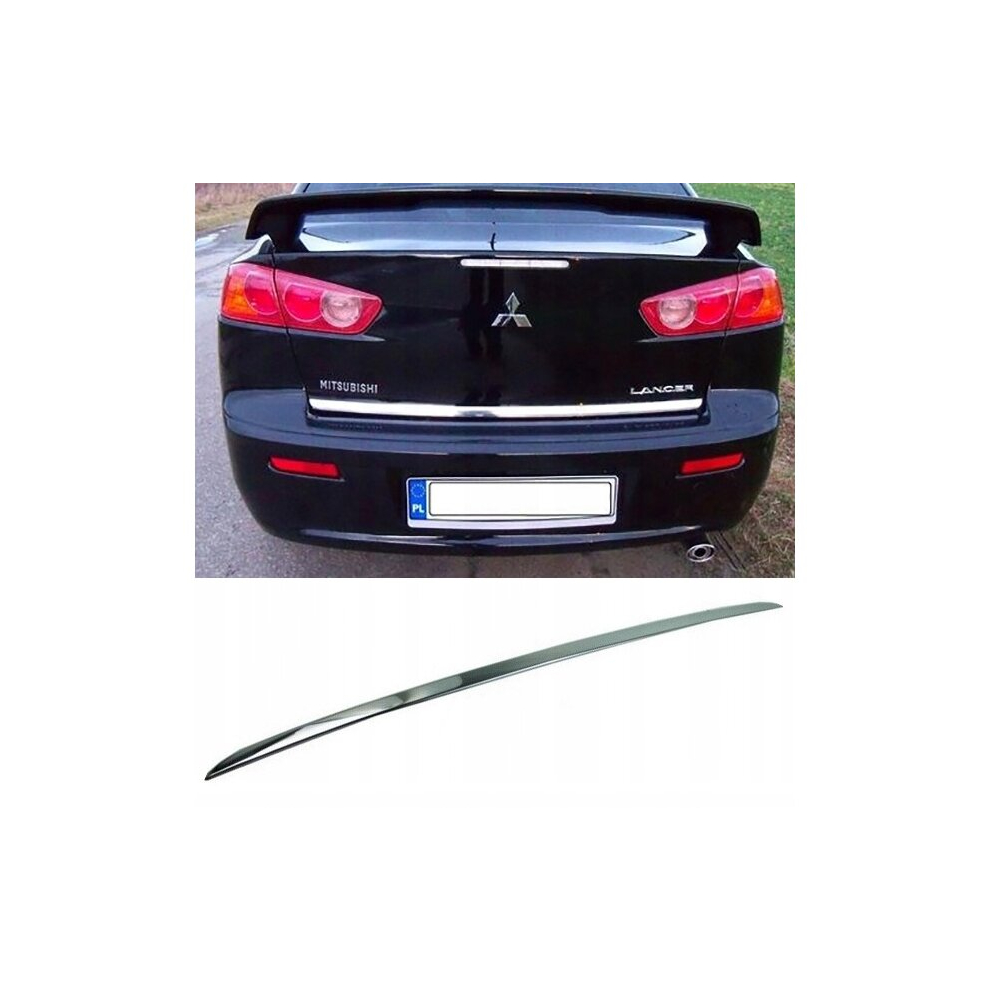 Mitsubishi Lancer X Saloon 4D - Chrome Trunk Trim - Tailgate Accent - Premium Car Rear Detail - Shine Enhancer Tuning 4105165238315