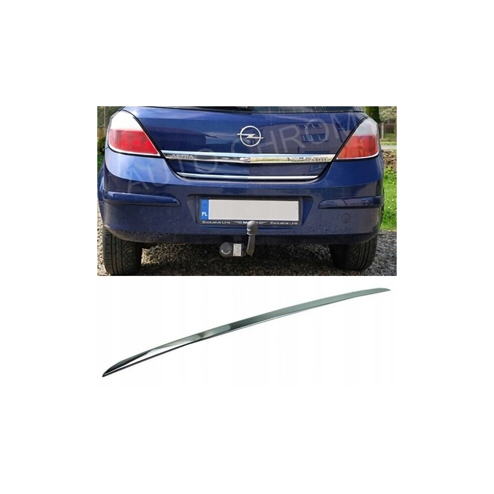 Opel Astra H Mk V Hb Chrome Trunk Trim - Tailgate Accent - Premium Car Rear Detail - Shine Enhancer 4103555596830