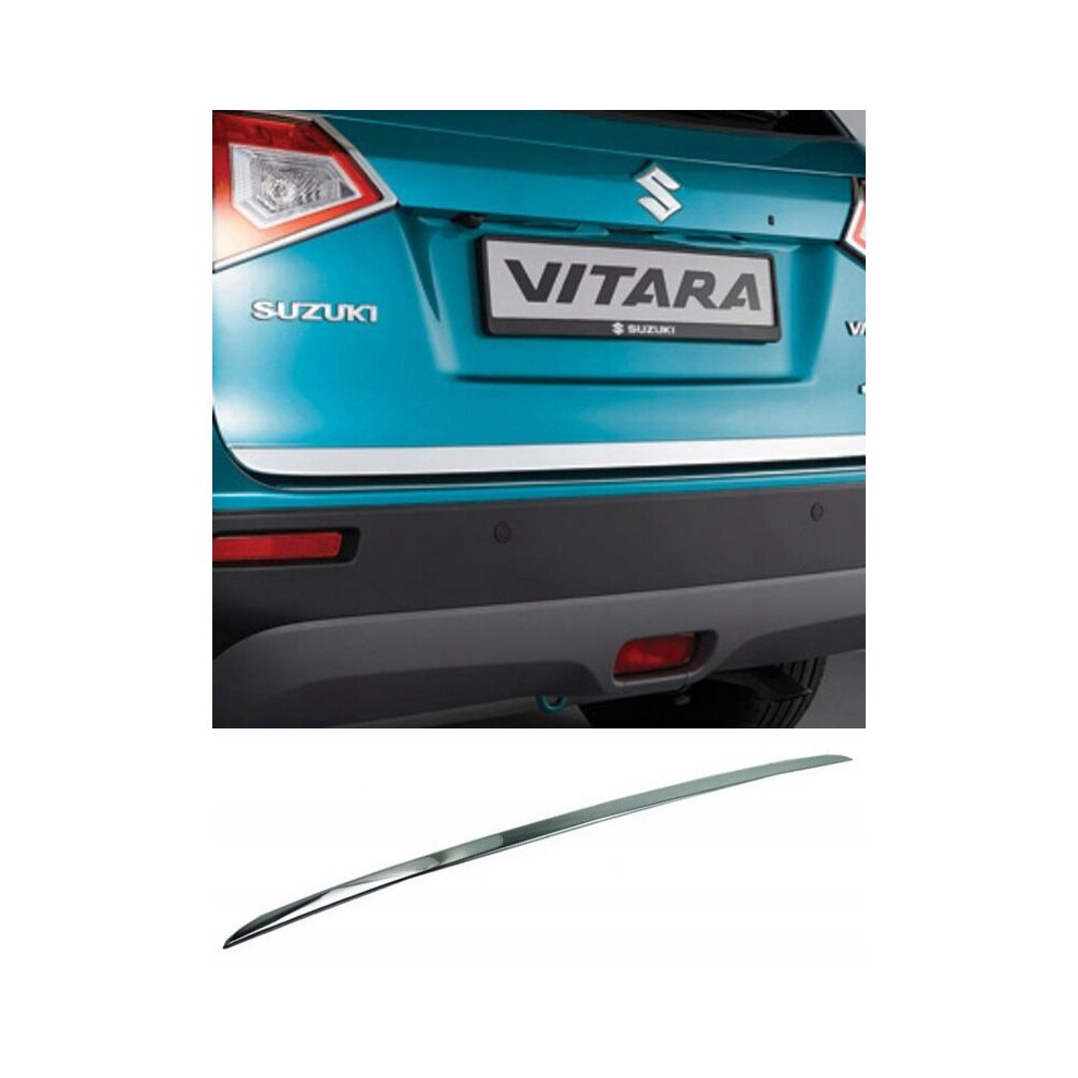 Suzuki Vitara 14- Chrome Trunk Trim - Tailgate Accent - Premium Car Rear Detail - Shine Enhancer 4132864704315