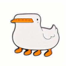 Duck Enamel Painted Alloy Brooch Adorable Animal Pin for Clothes and Bags