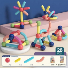 Large Particle Magnetic Building Blocks Magnetic Stick Building Blocks Educational Toys For Children