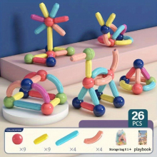Magnetic Building Blocks Constructor Set Educational Toys for Kids Perfect Gift for Boys & Girls Halloween Thanksgiving Christmas