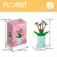 Succulent Plants Building Blocks Potted Flower Bouquets Eternal Ornaments Educational Diy Making Assembled Toys For Girls