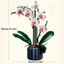 Orchid Flower Succulent Creative Home Decoration Green Plant Potted Building Blocks Educational Toys