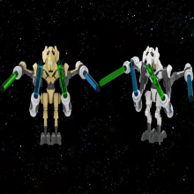 And Yellow Military Modeling Kit With 4 Combat Robots