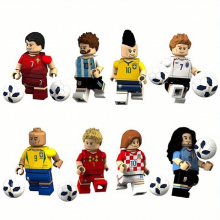 8 Piece Hot Selling Football Stars Minifigures Brick Blocks Perfect Kids for Sports Fans