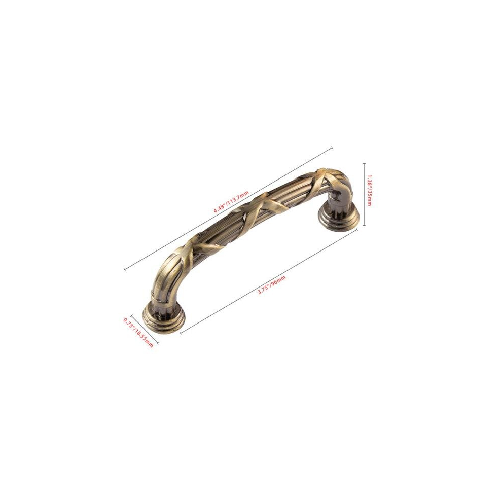 Hw443ab Cabinet Pull, 3.75 In. Center To Center, Antique Brass - Pack Of 10 729001848847